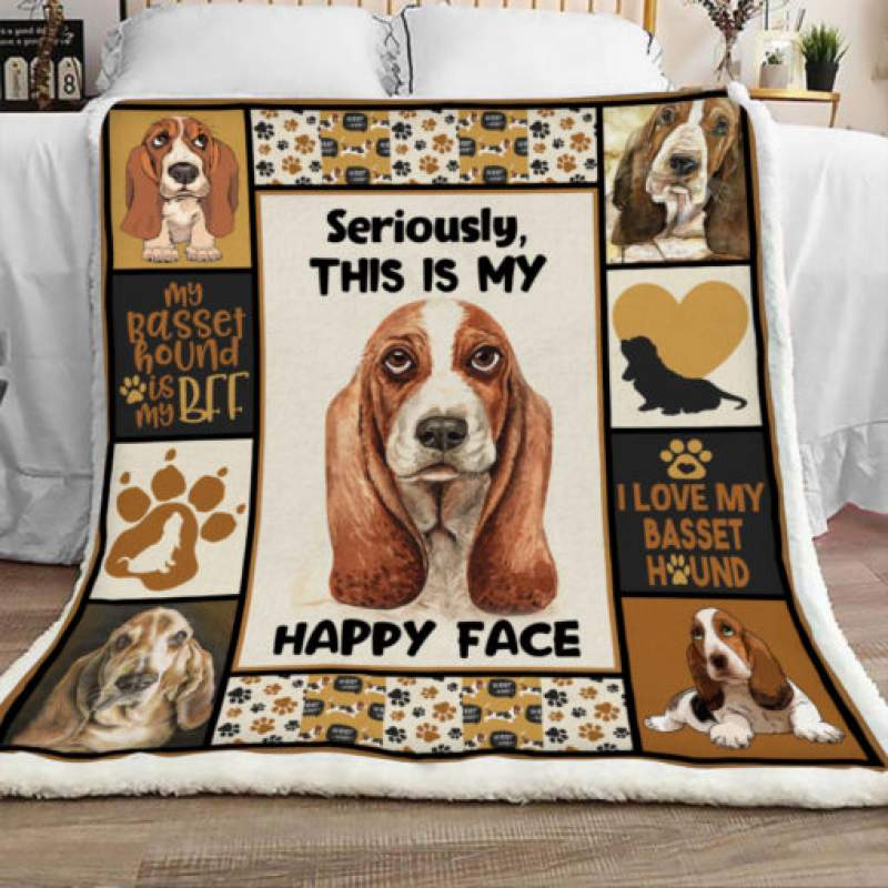 Basset Hound Sherpa Blanket JR3001 85O36