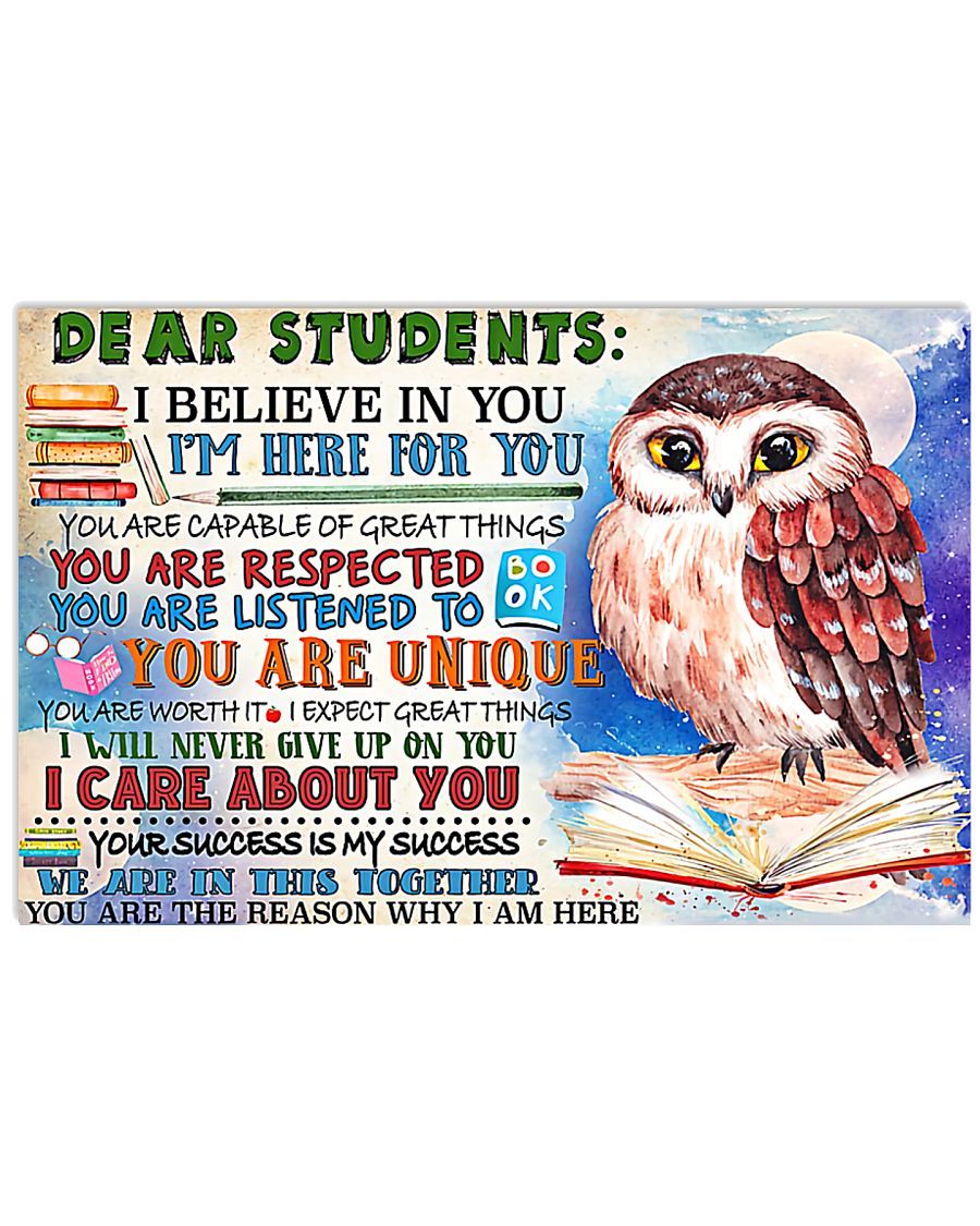 Teacher Dear Students Horizontal Canvas And Poster | Wall Decor Visual Art