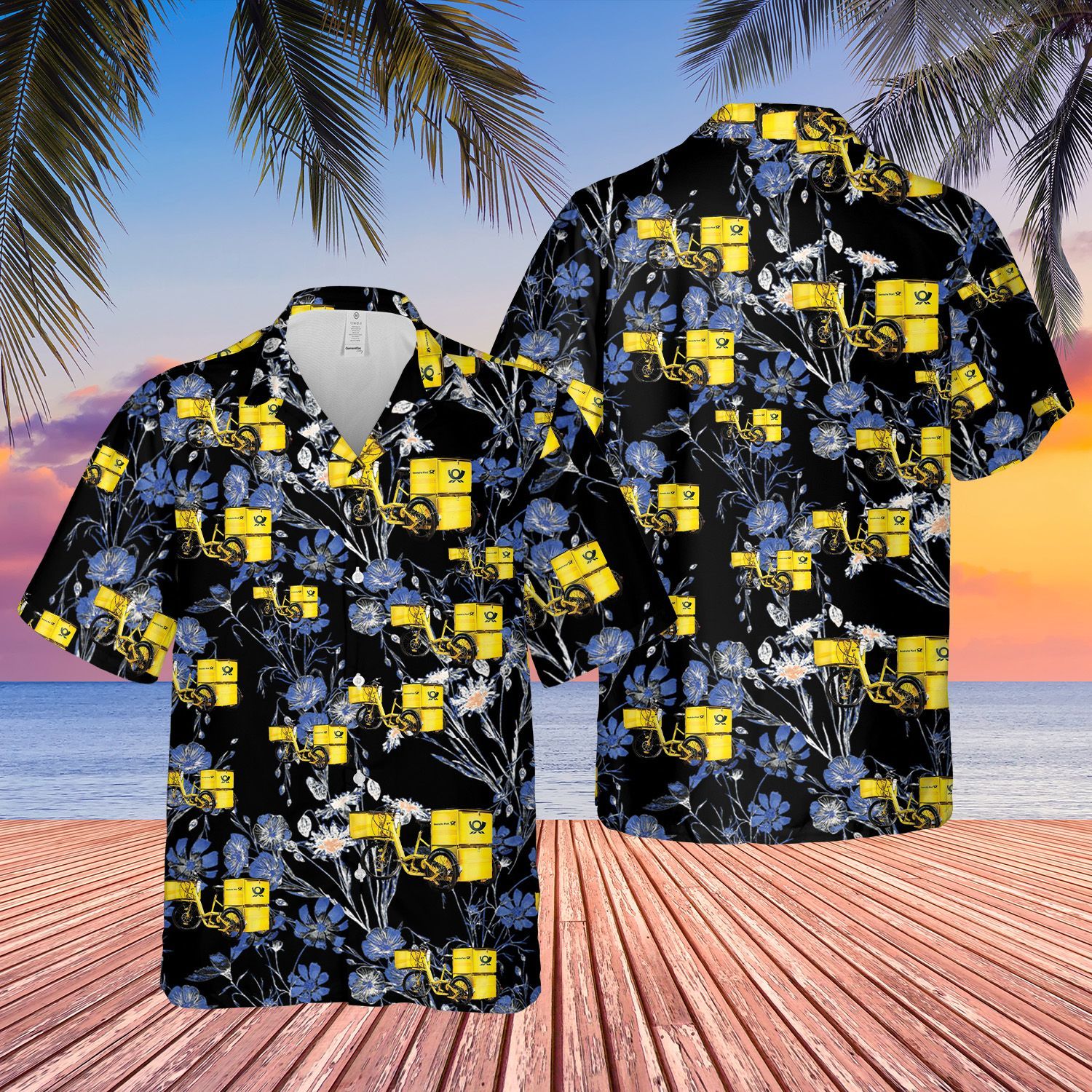 German Deutsche Post Blue High Quality Unisex Hawaii Shirt For Men And Women Ha76730