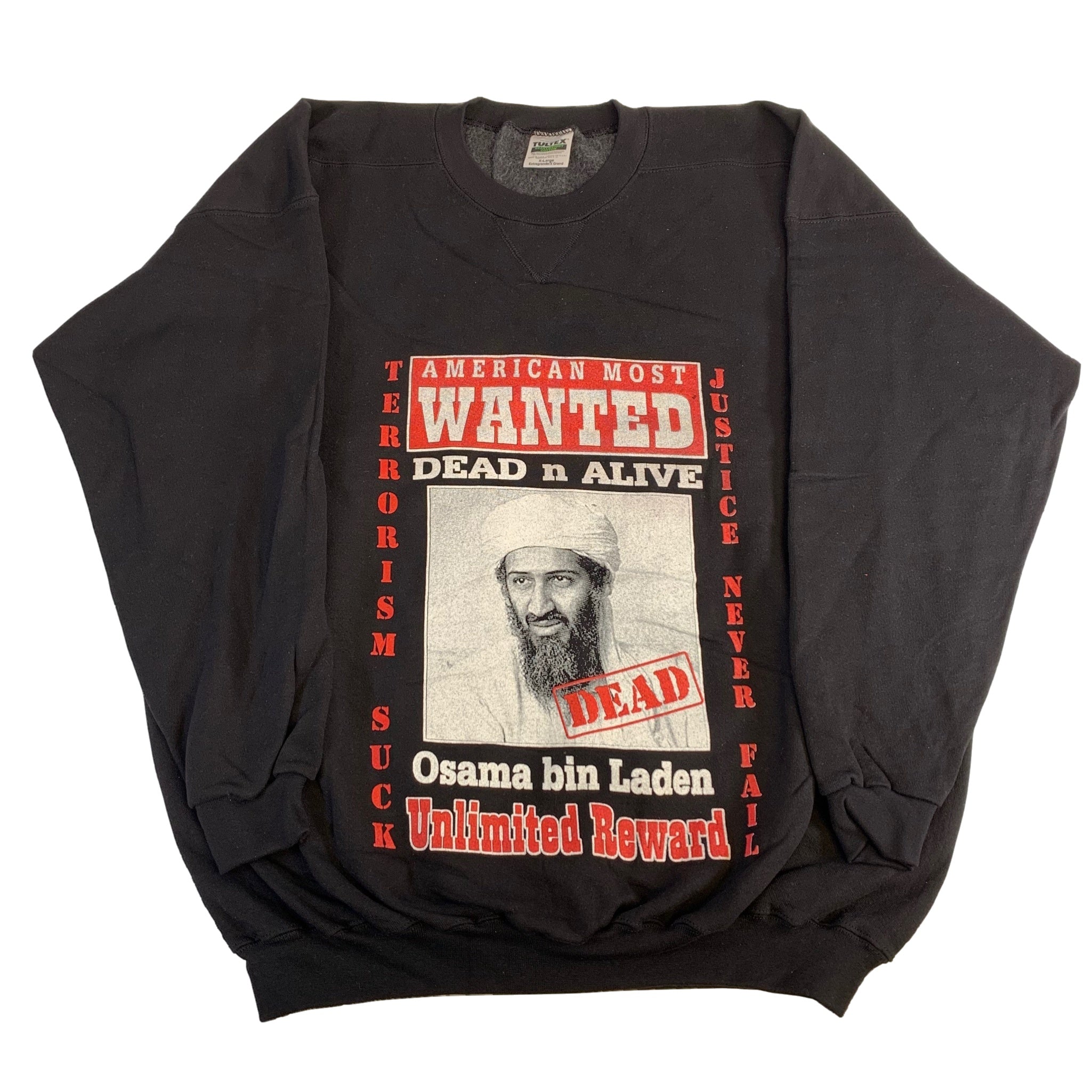 Vintage Osama bin Laden “Wanted” Crewneck Sweatshirt