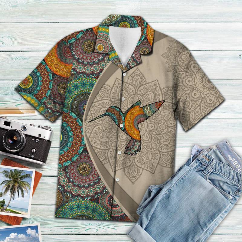 Hummingbird Mandala Hawaii Shirt Ha108702