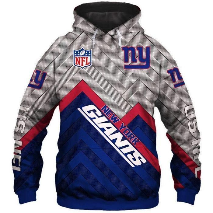 New York Giants 3D Printed Hoodie Pocket Pullover Hoodie