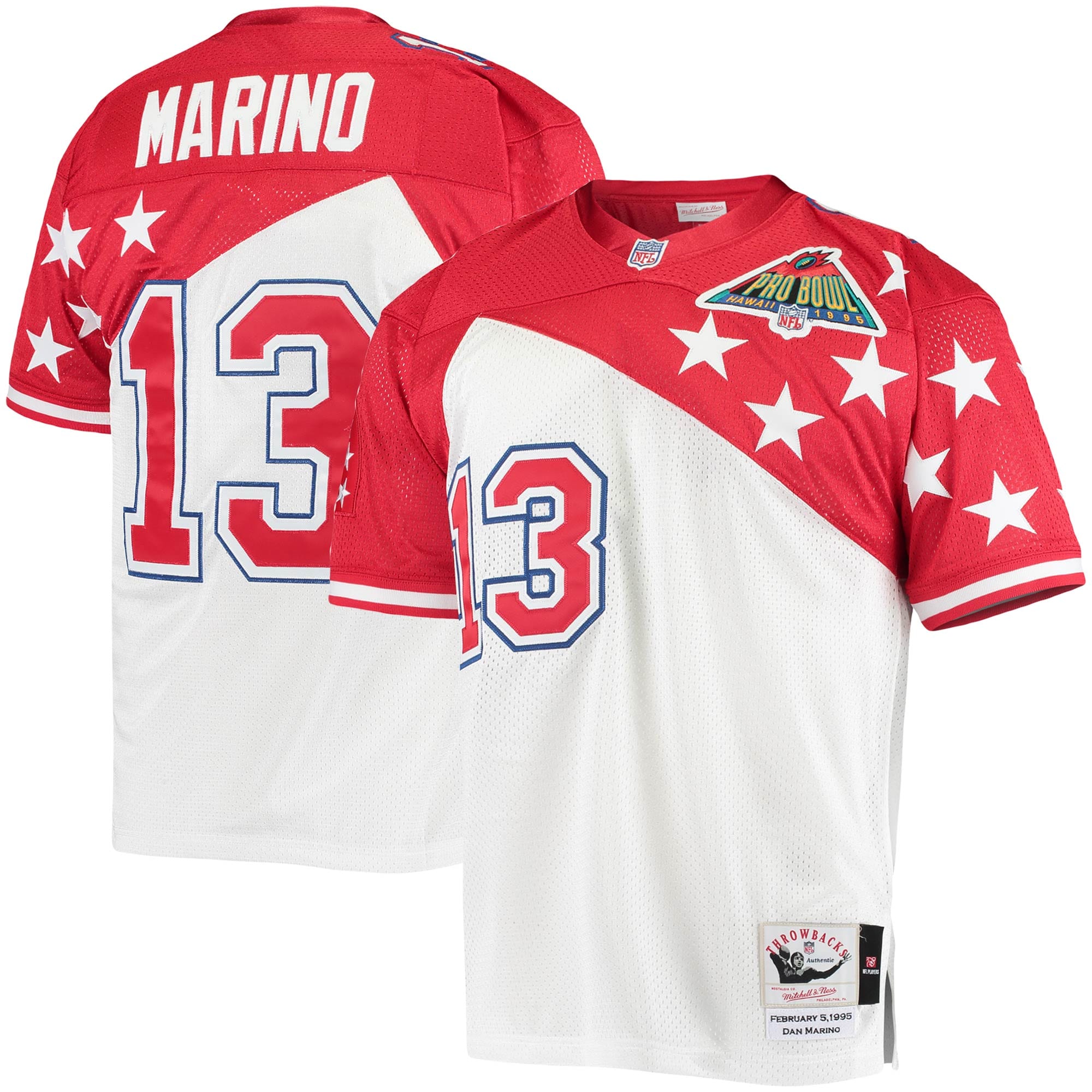 Dan Marino AFC Mitchell & Ness 1994 Pro Bowl Authentic Jersey – White/Red