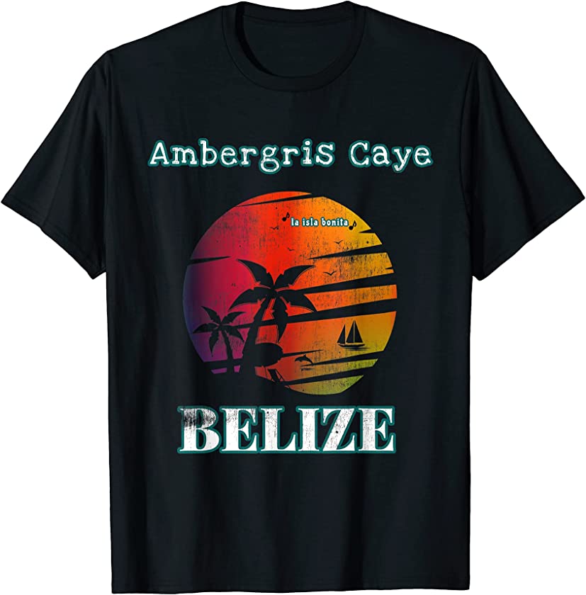 Ambergris Caye Belize vintage distressed vacation souvenir T-Shirt