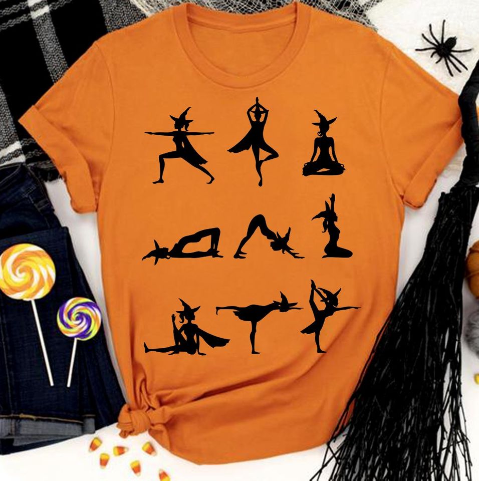 Witch Do Yoga Poses Asanas Hallowen Gift For Yogis Standard/Premium T-Shirt