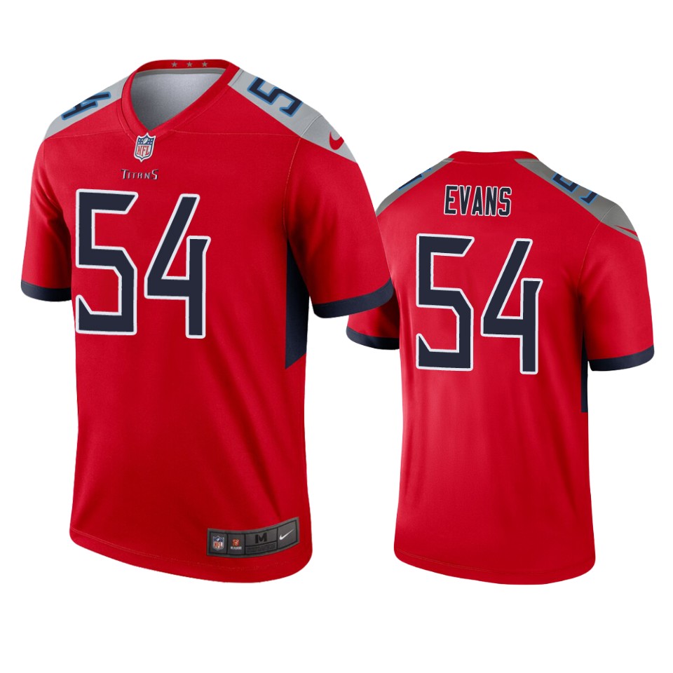 Tennessee Titans Rashaan Evans Red Inverted Legend Jersey