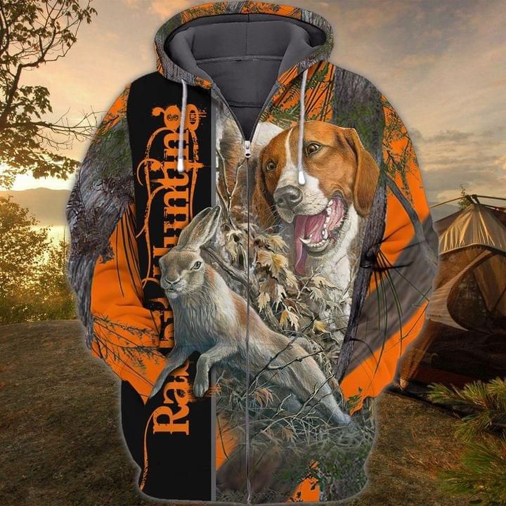 Rabbit Dog Hunting 3D Hoodie