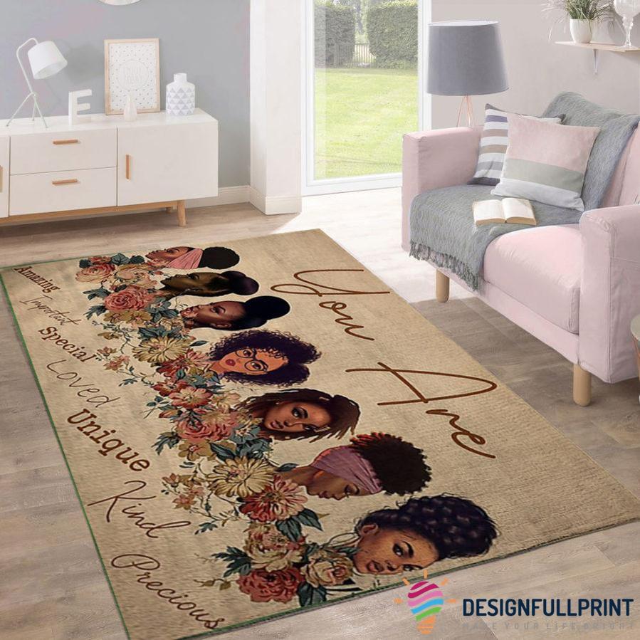 Black American Gift God Says Black Beautiful Rugs Black Queen Rug