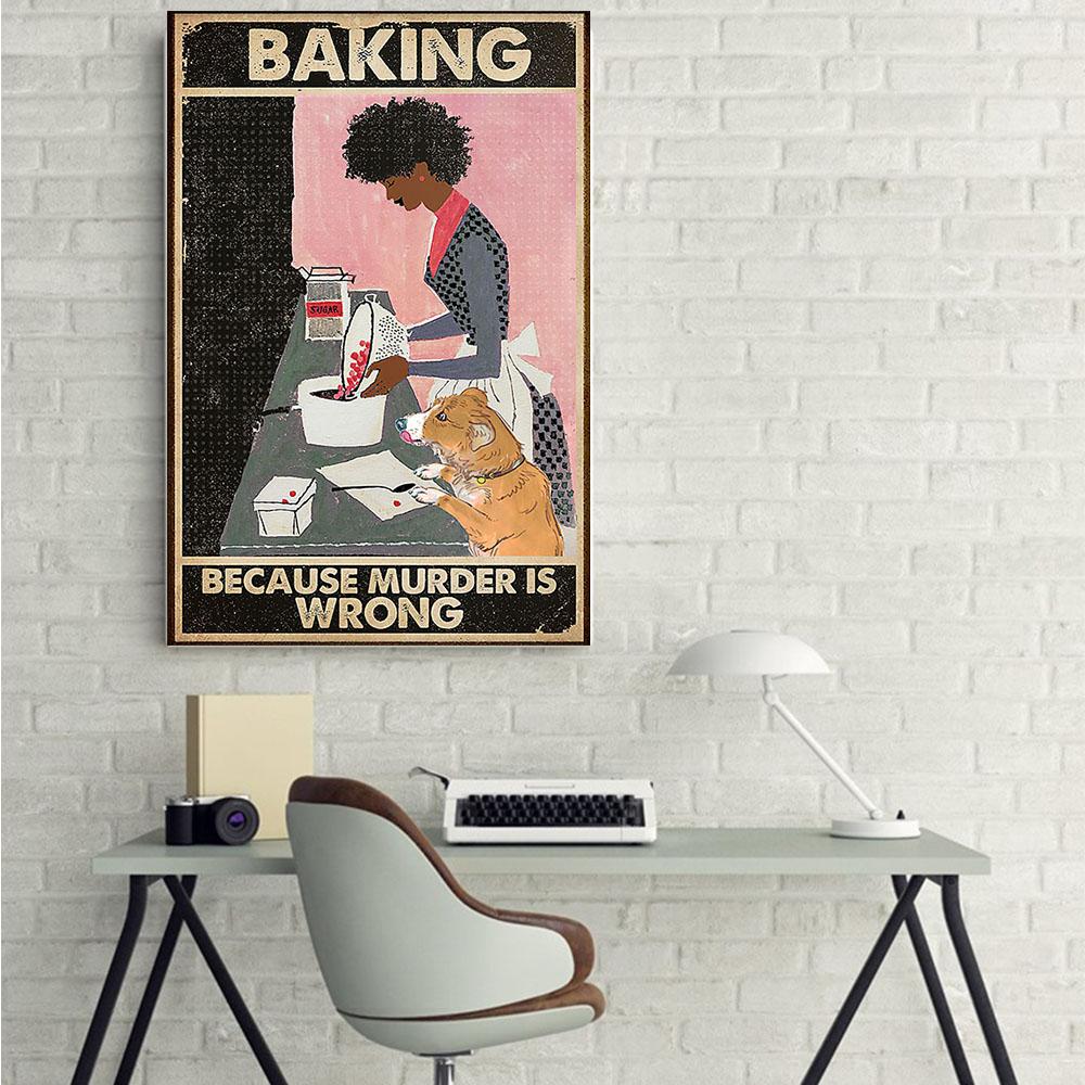 Black African Canvas Art Prints Unique Black Poster Art Prints Black Woman African Man Attractive Canvas Room Decor