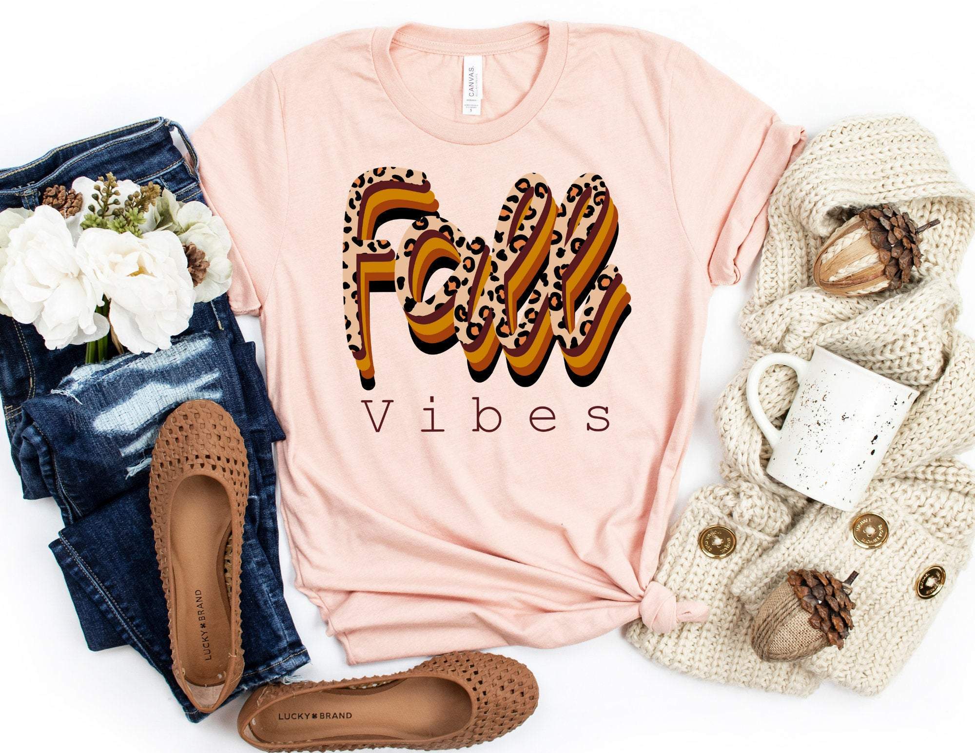 Fall Vibes Shirt, Fall Leopard Shirt, Thanksgiving Shirt, Fall Tshirt, Pumpkin Shirt, Shirts For Fall, Fall T-Shirt, Fall Gift T-Shirt Hoodie All Color Size S-5Xl