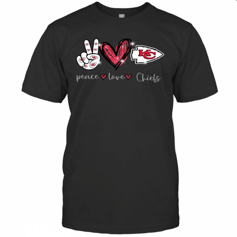 Peace Love Chiefs gift for Kansas City Chiefs Fans T-Shirt