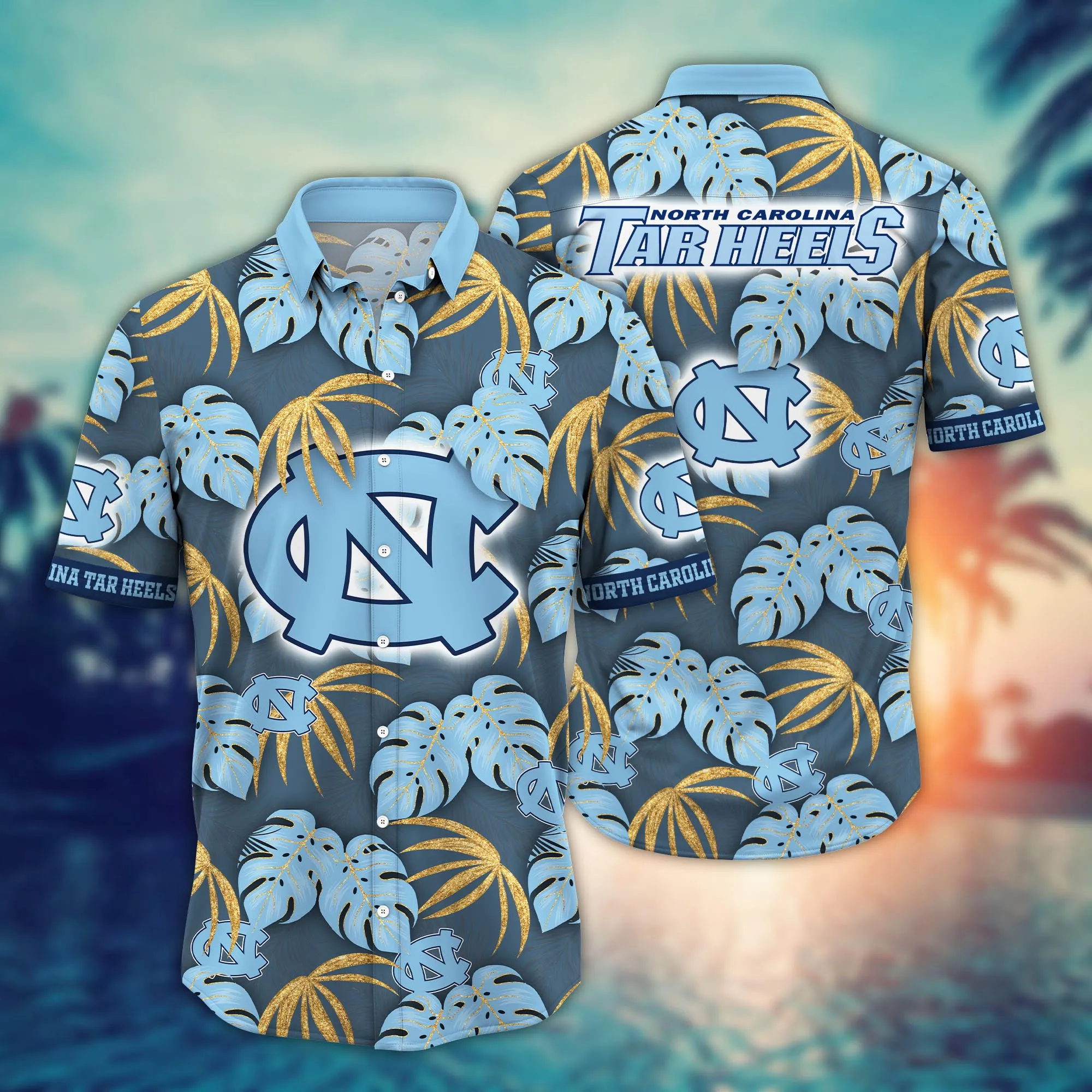 North Carolina Tar Heels NCAA Hawaiian Shirt Sun-Soaked Aloha Shirt