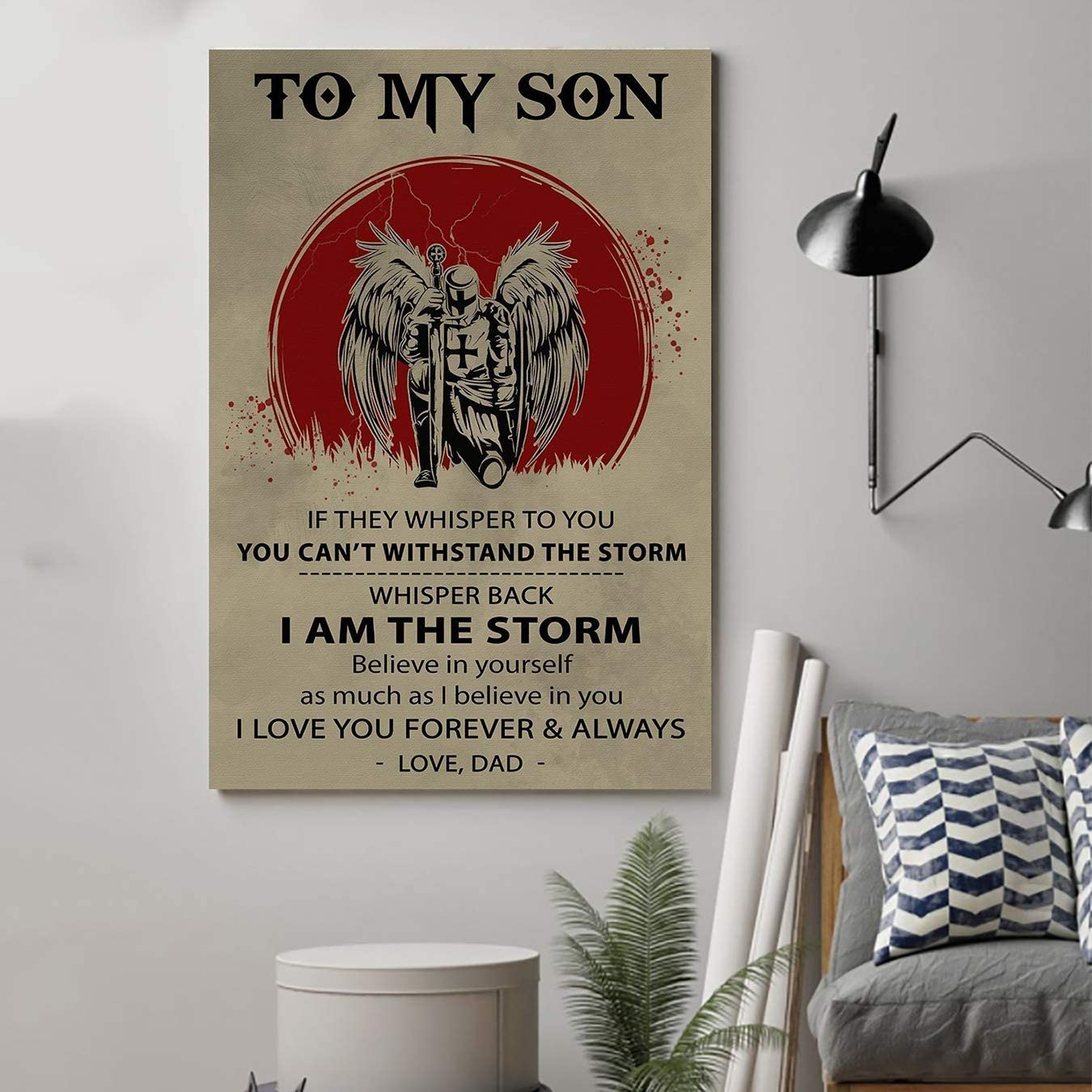 Knight Templar Poster – Dad to Son – I Am The Storm