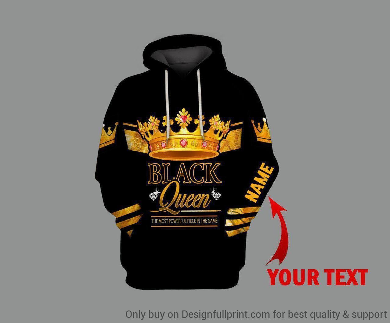 Multicolor Black Queen Most Important Piece In The Game Personalized Unisex Hoodie Black And Proud 365