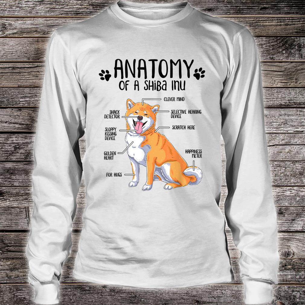 Anatomy Of A Shiba Inu Cute Dog Smile Gift For Dog Lovers Men Women Standard Crew Neck Sweatshirt