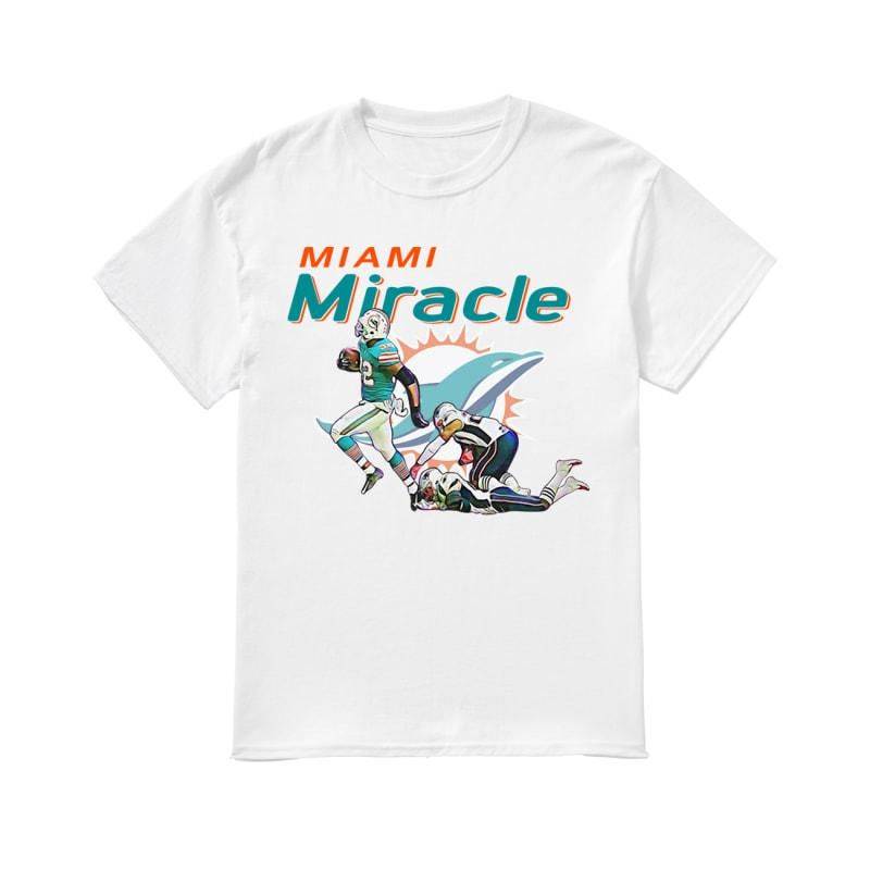 Miami Dolphins Beat Patriots Miami Miracle Men And Women T Shirt S-5Xl