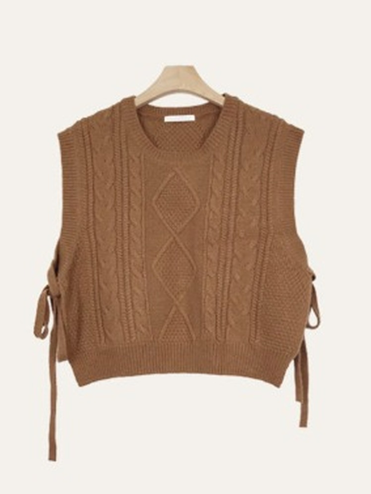 Winter Women Sweater Vest Pullover Female Knitting Overszie Sweaters Sleeveless Tank Girls Loose Elegant Knitted Thick New alx