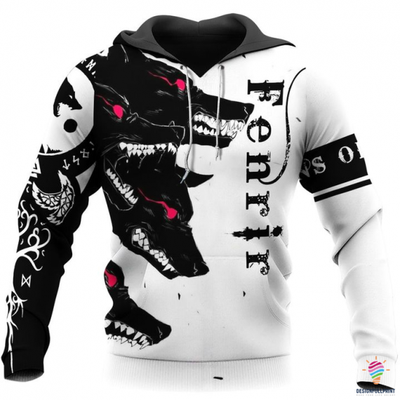 Viking Gift Viking American Lover Fenrir Viking Black And White All 