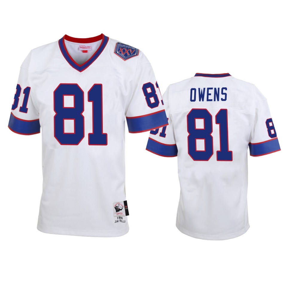 Buffalo Bills Terrell Owens White Vintage Replica Jersey – Mens