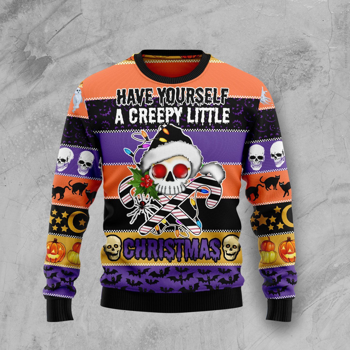 Skull Creepy Christmas Ugly Sweater