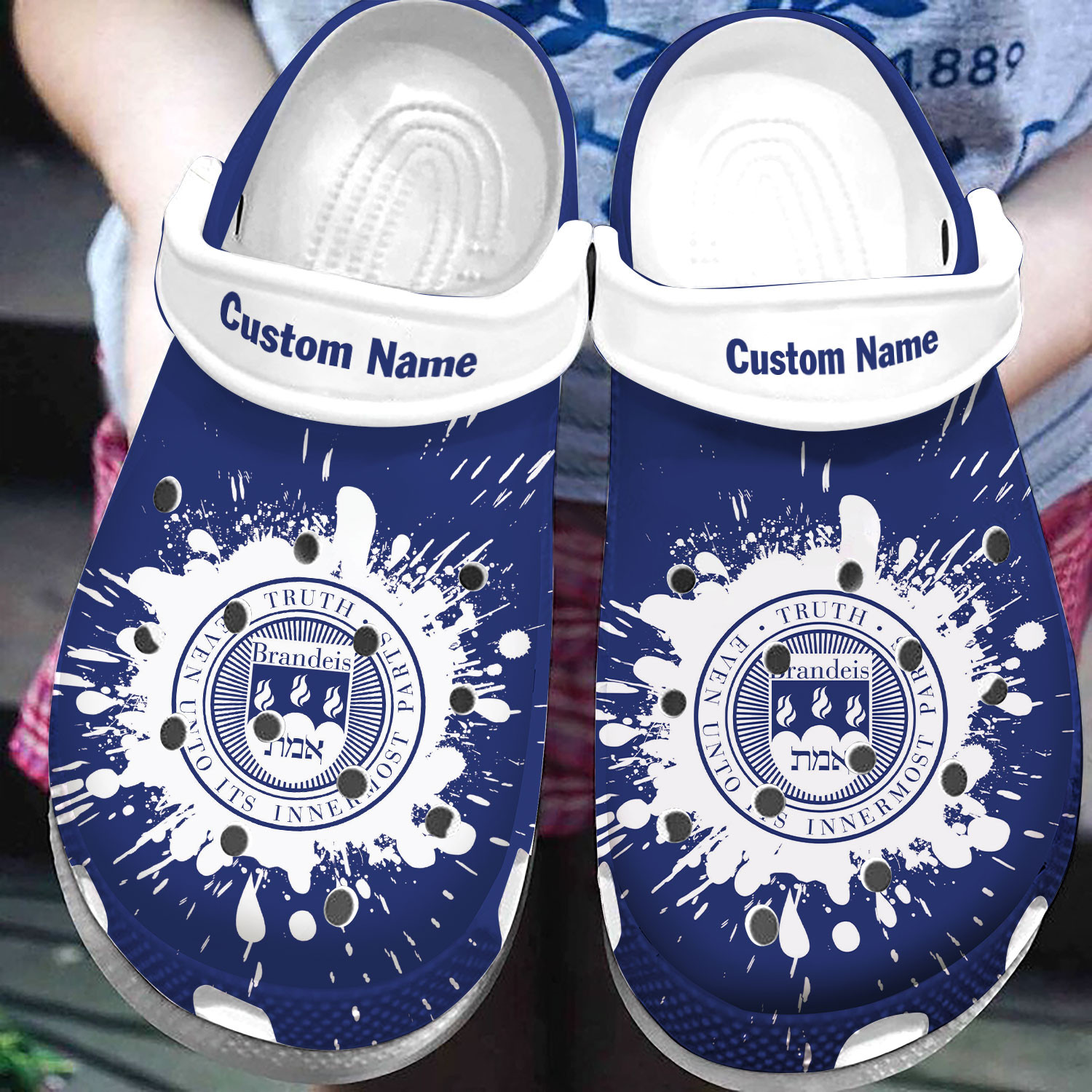 Custom Name Back To Brandeis University Clog Shoes #Dh
