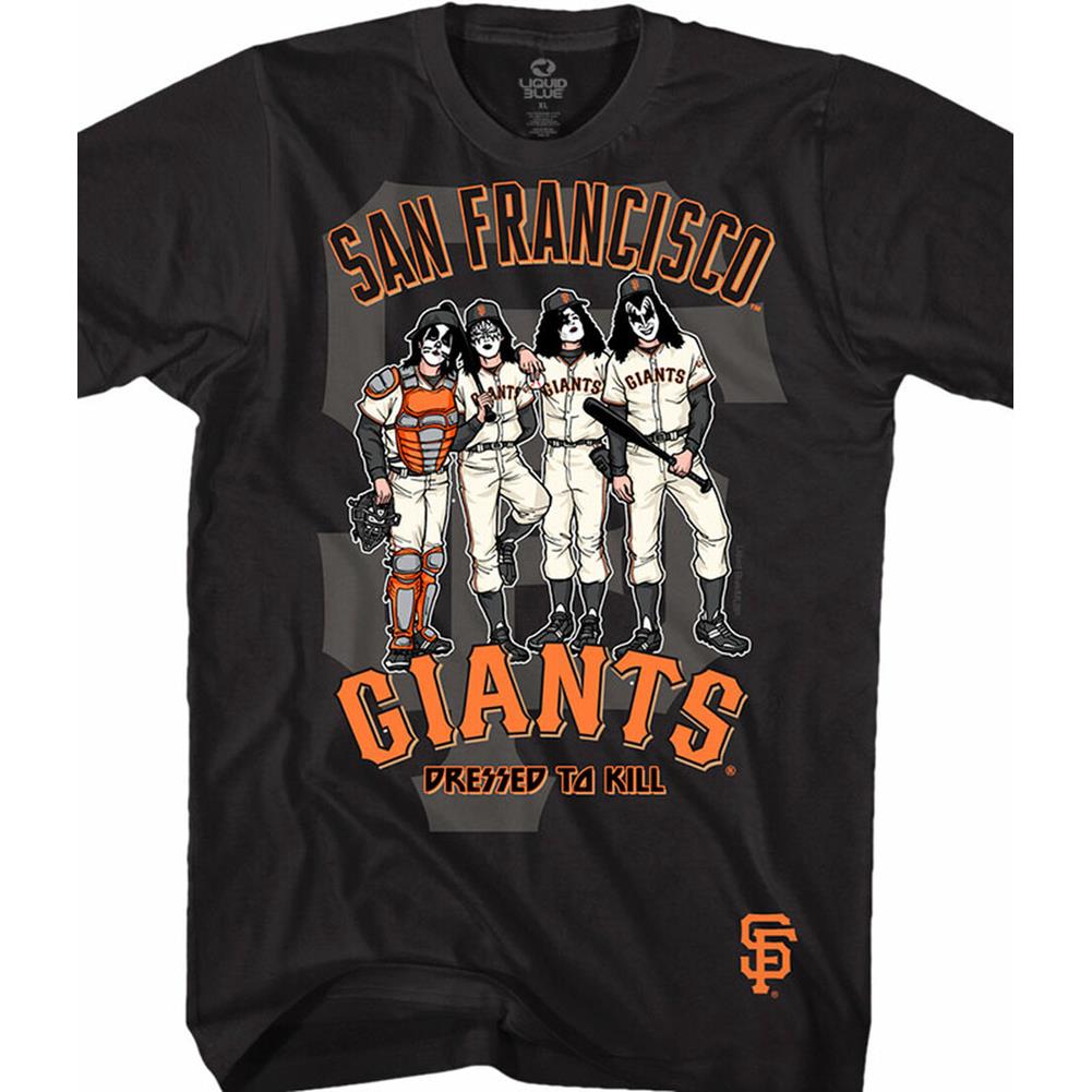 Kiss San Francisco Giants Dressed To Kill Black T-Shirt