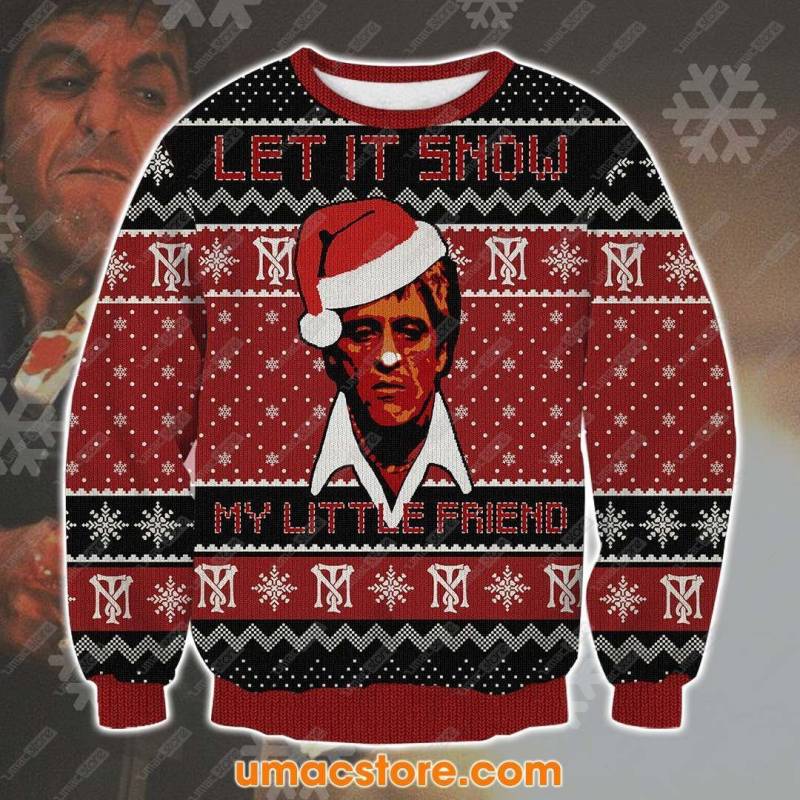 Scarface 3D Print Ugly Christmas Sweatshirt