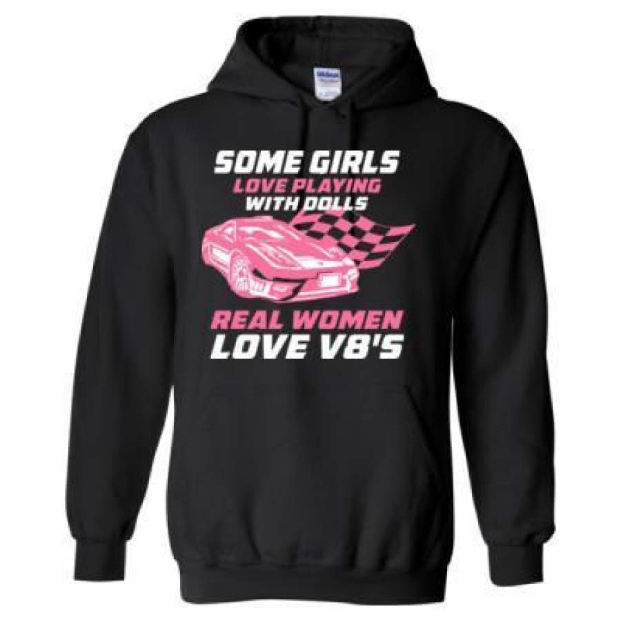 AGR Some Girls Love Playing With Dolls Real Women Love V8s – Heavy Blend™ Hooded Sweatshirt