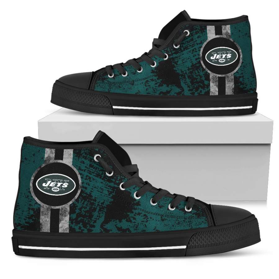 Triple Stripe Bar Dynamic New York Jets High Top Shoes V1