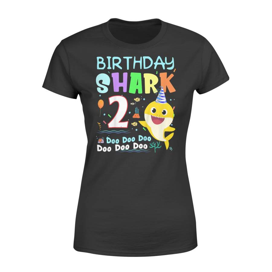 2nd Birthday Gift Kid baby Shark 2 Years Old Doo Doo Doo Doo Doo Doo – Premium Women’s T-shirt