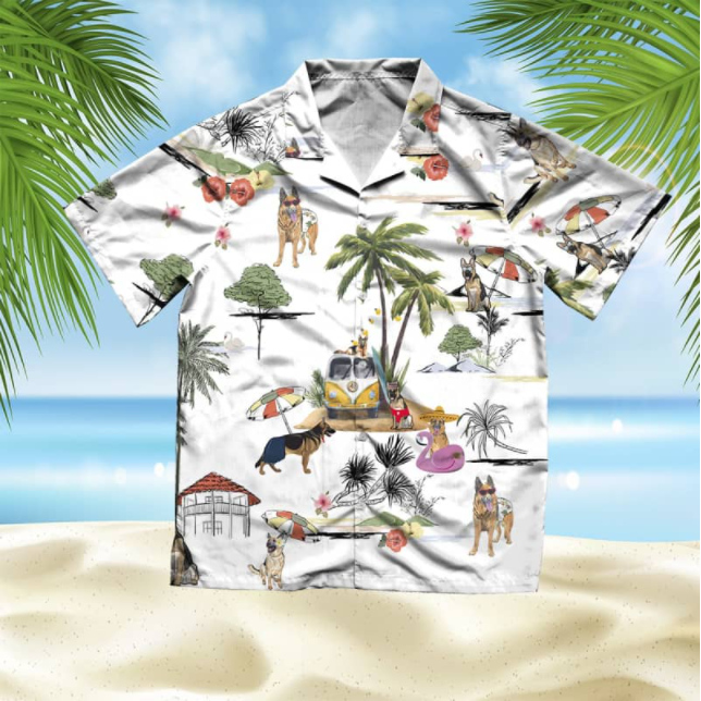 German Sherp Beach All Over Printed Hawaiian Shirt Ha42950