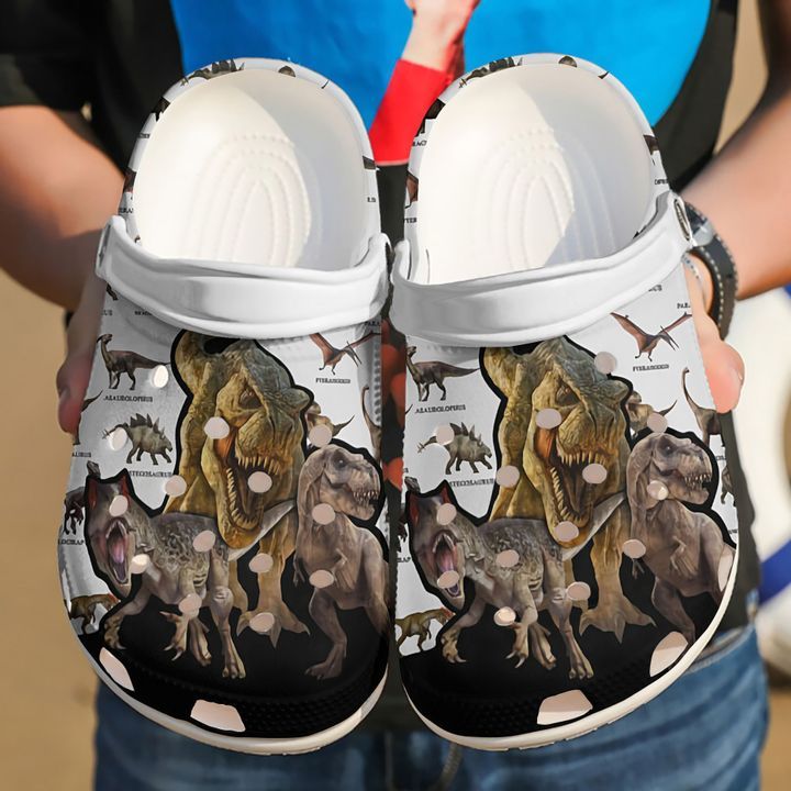 Dinosaur Lovers Sku 835 Crocs Crocband Clog Comfortable For Mens Womens Classic Clog Water Shoes