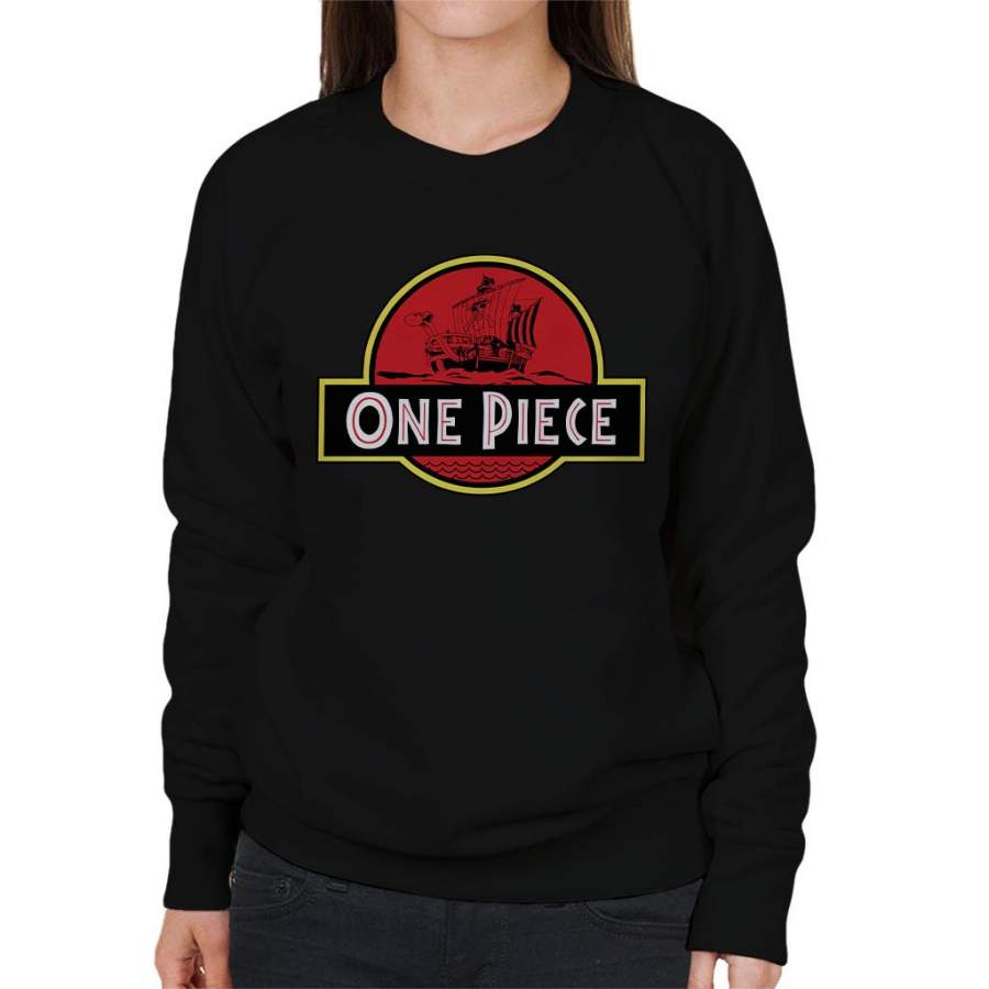 One Piece Jurassic Park Logo Women’s Sweatshirt