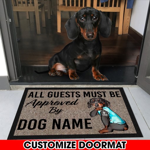 Dachshund I Love  Dad-Mat3 Custom Doormat All Over Printed(6888)