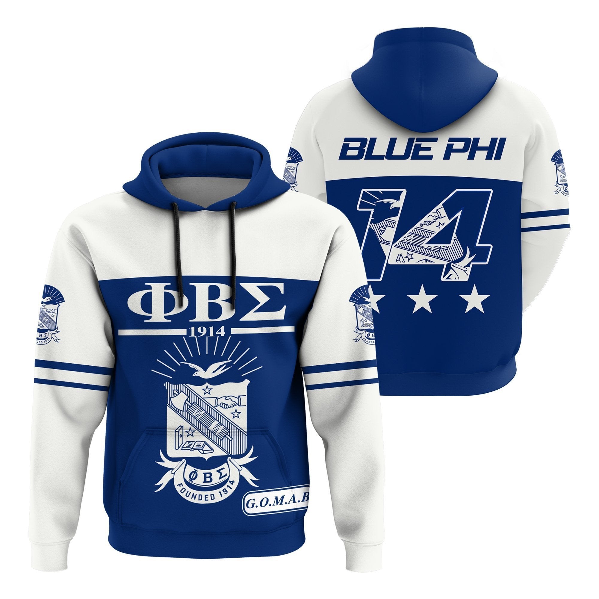 Fraternity Hoodie – Blue Phi Beta Sigma Pullover Hoodie