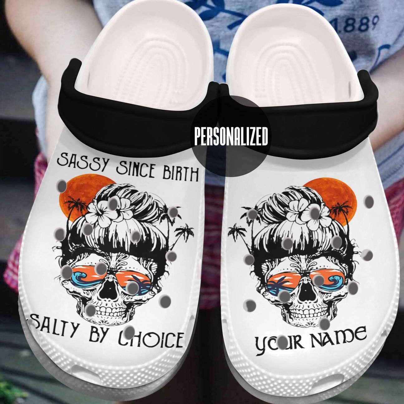 Beach Personalized Clog, Custom Name, Text, Color, Number Fashion Style For Women, Men, Kid, Print 3D Salty By Choice