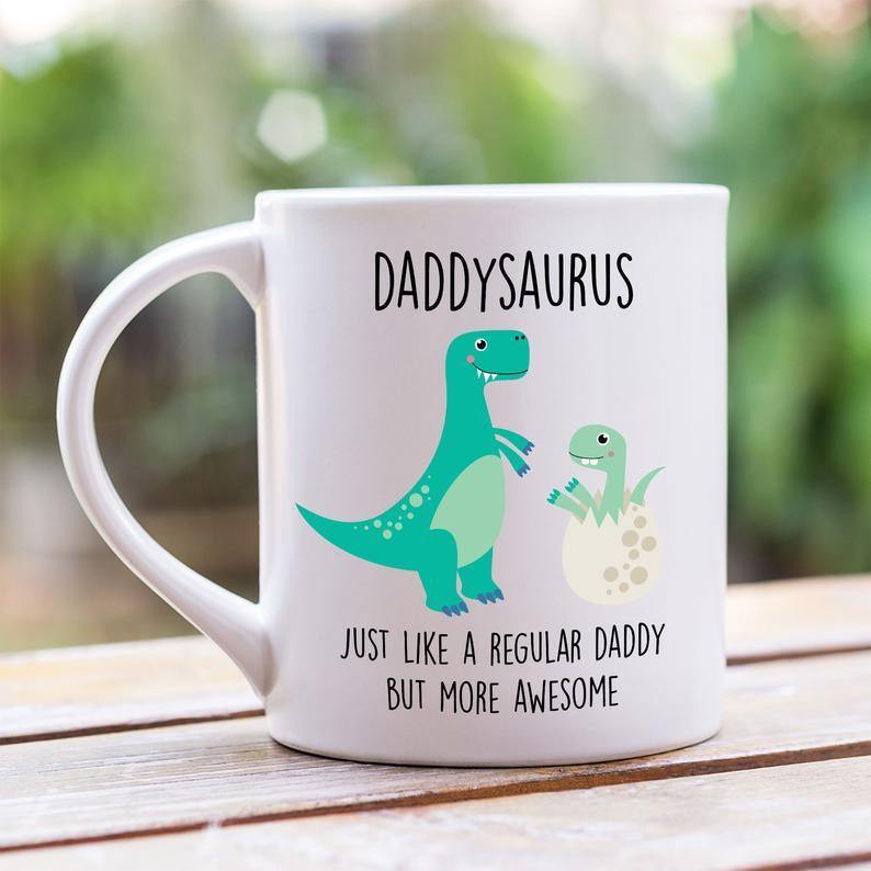 Daddysaurus Dad Gift From Son Grandpa Christmas Gift For Grandpa Gift From Kids Dad Mug Funny Mugs With Sayings Mug