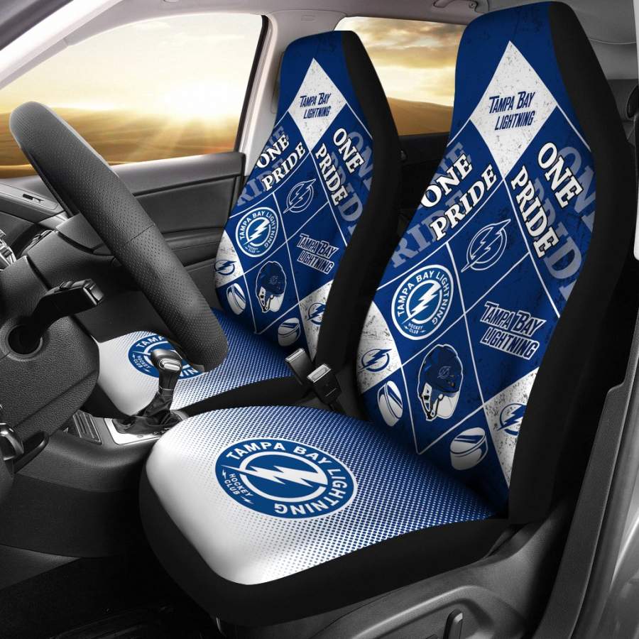 Pride Flag Tampa Bay Lightning Car Seat Covers