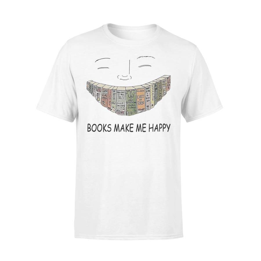 Books Make Me Happy Mask T-shirt