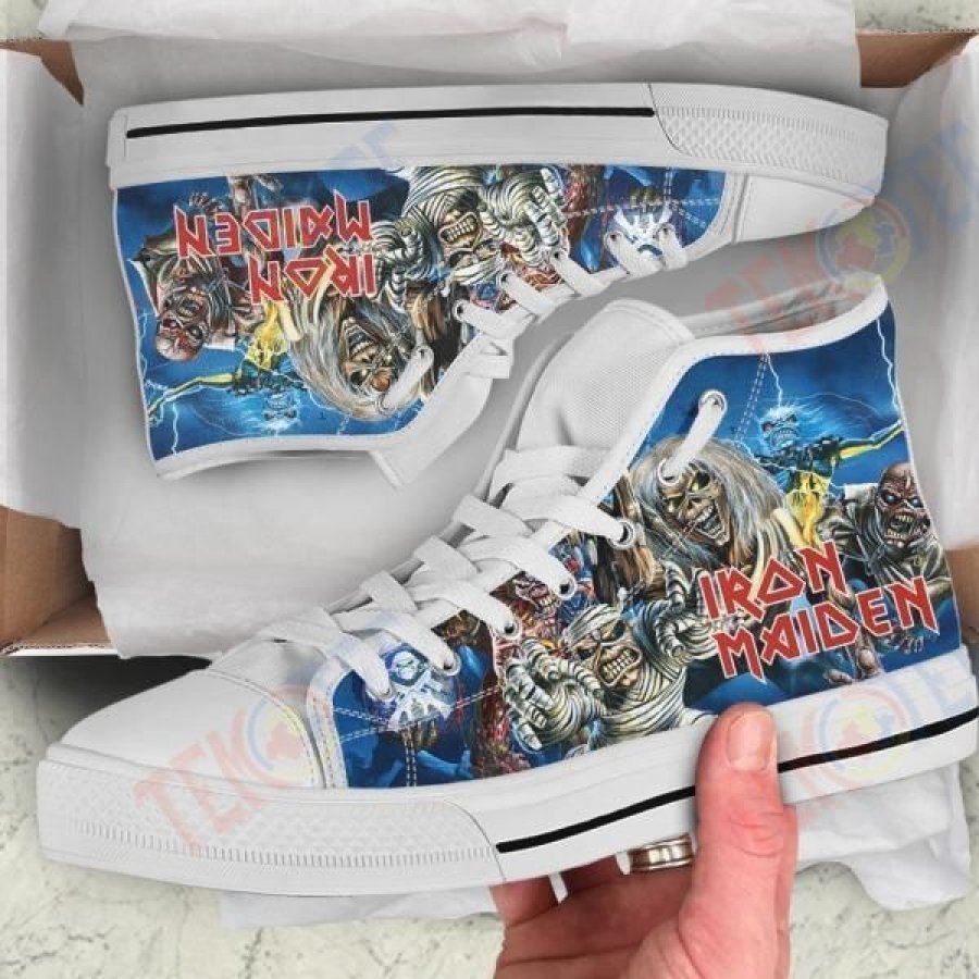 Mens Womens Iron Maiden High Top Vans Shoes Custom Shoes Nice And Comfortable TDT212