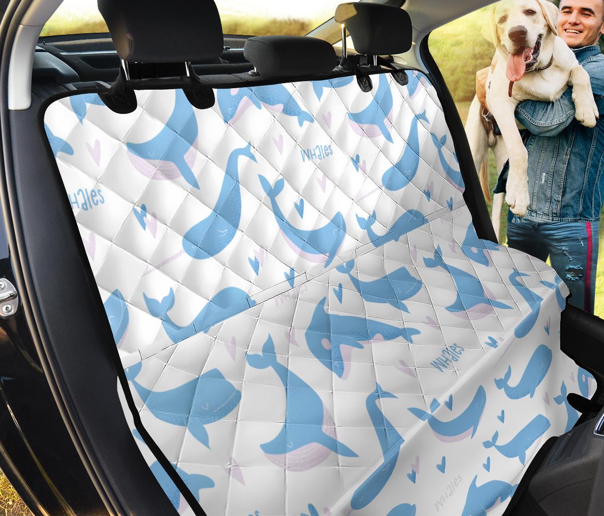 Blue Whale Pattern Dog Car Seat Covers