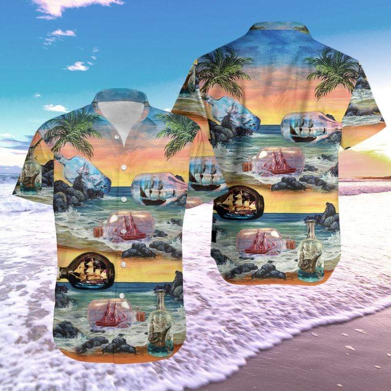 Hawaii Aloha Shirts Ship In Bottle Hawaii Shirt For Hawaii Ha54178