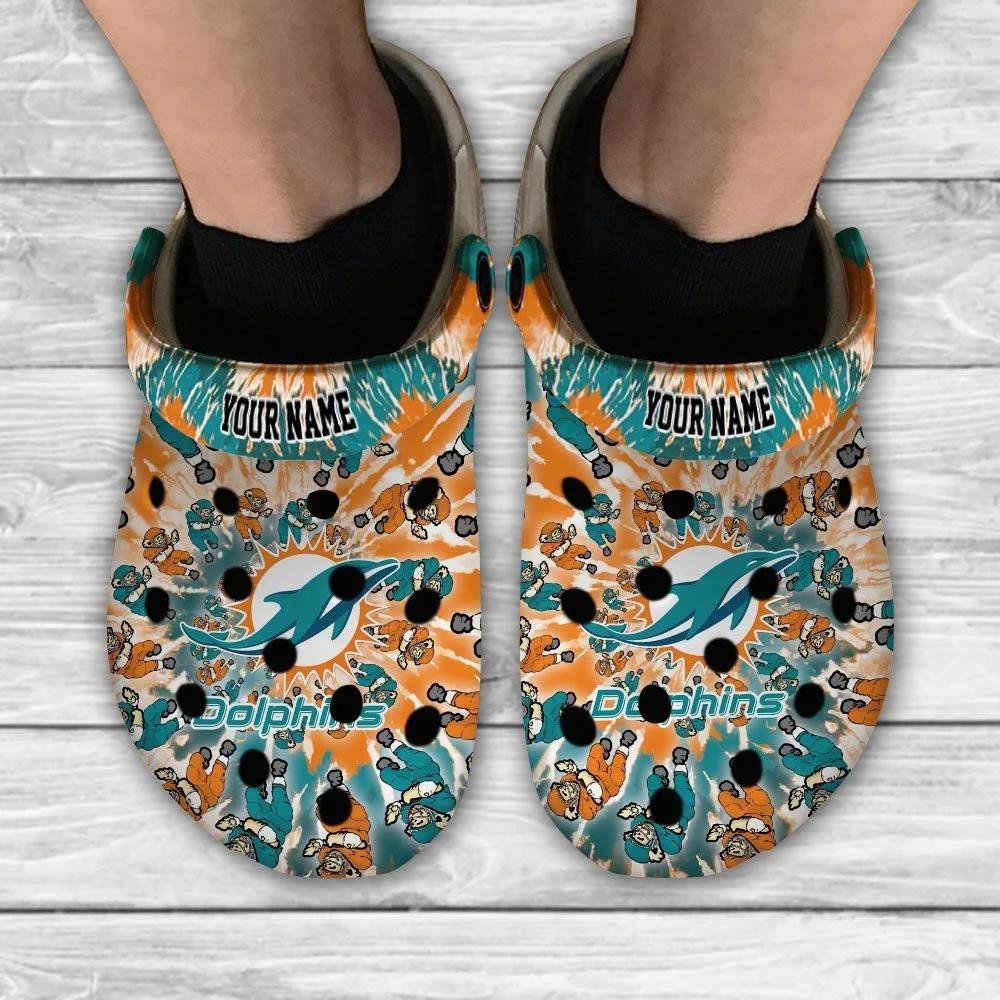 Miami Dolphins Grateful Dead Custom Personalized Crocs Classic Clogs Shoes