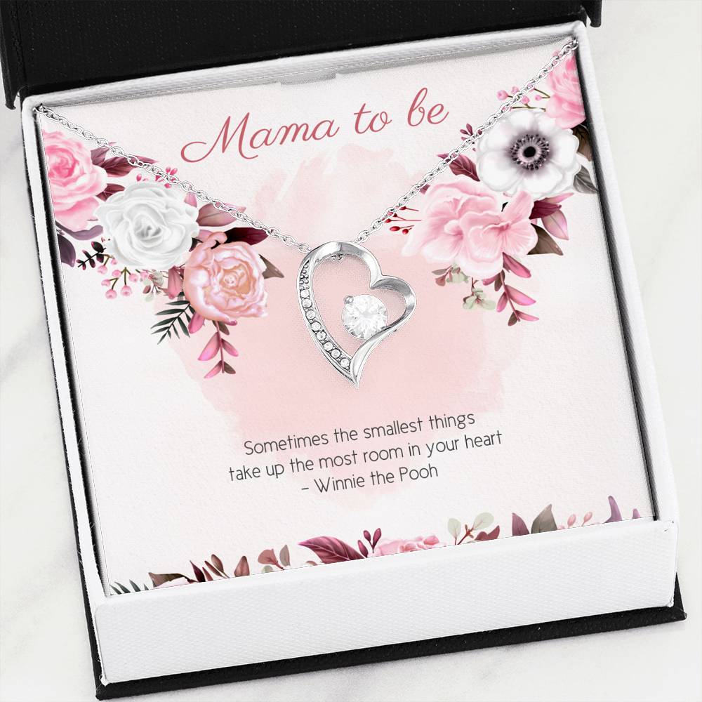 New Mom Forever Love Necklace – 14K White Gold Finish / 18K Gold Finish