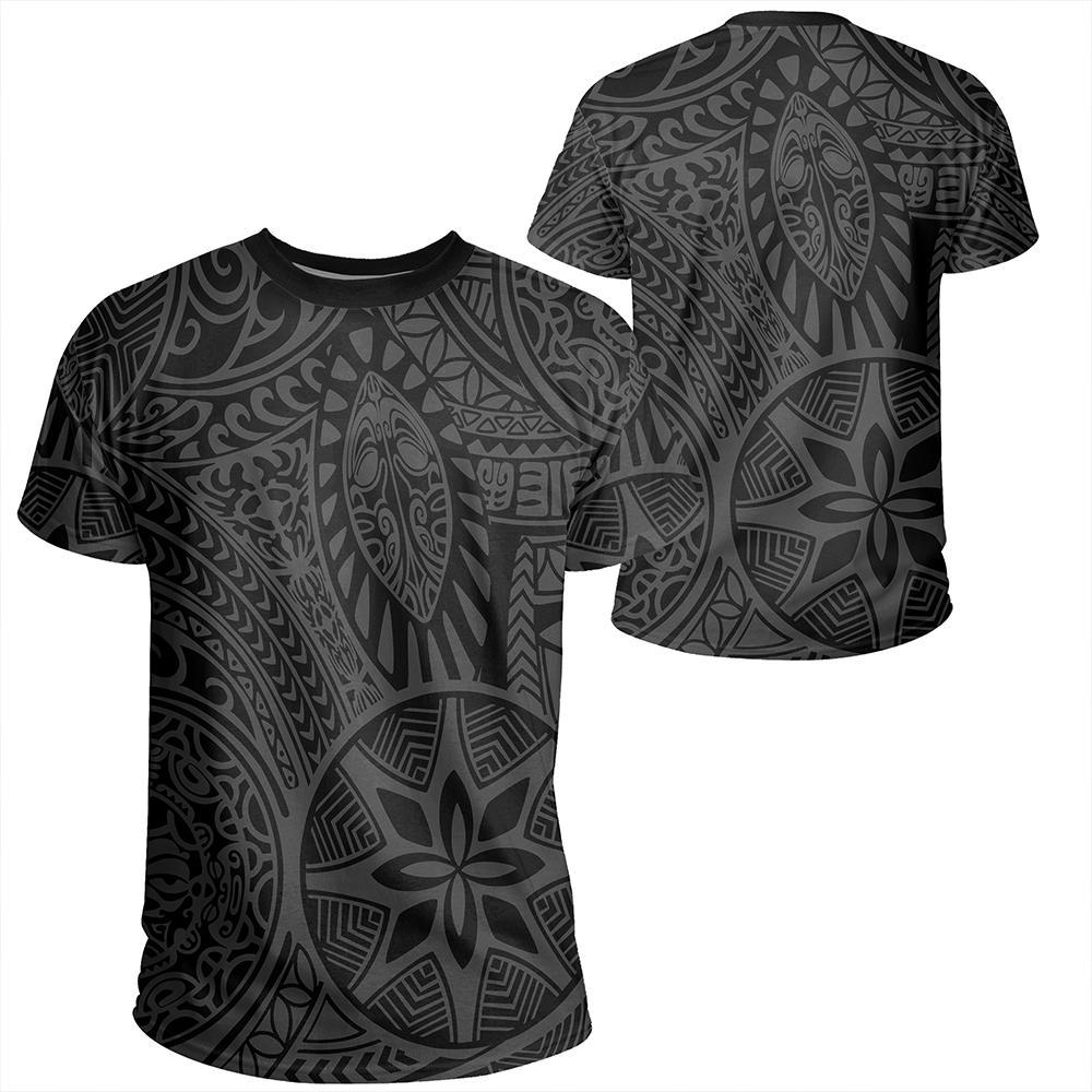 Polynesian Hawaiian Style Tribal Tattoo Gray T-Shirt - AH - JR ...