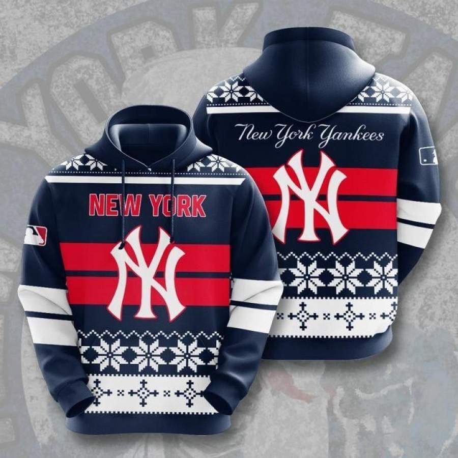 New York Yankees Christmas Hoodie Unisex 3D All Over Print