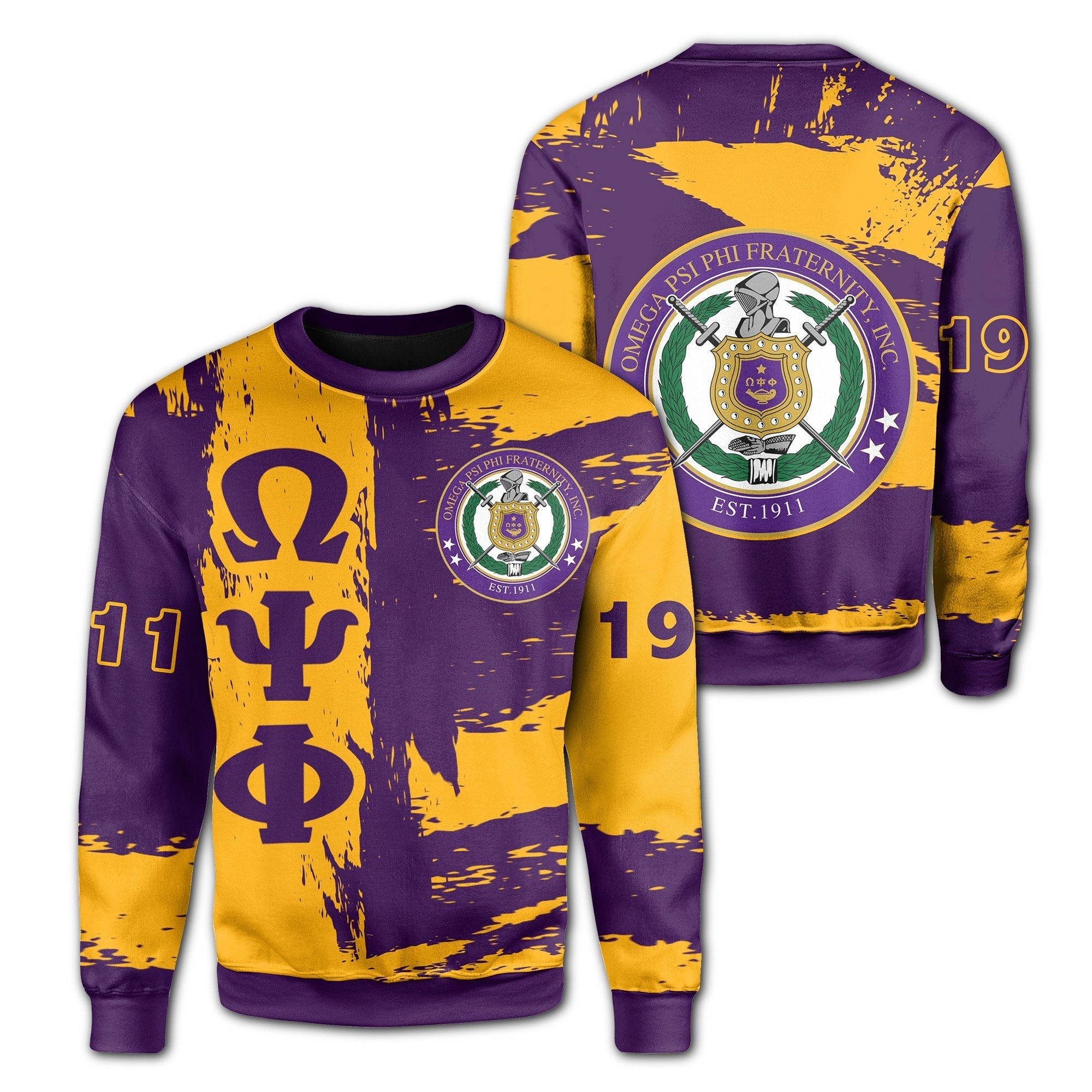 Fraternity Sweatshirt – Omega Psi Phi Sweatshirt – Note Style –