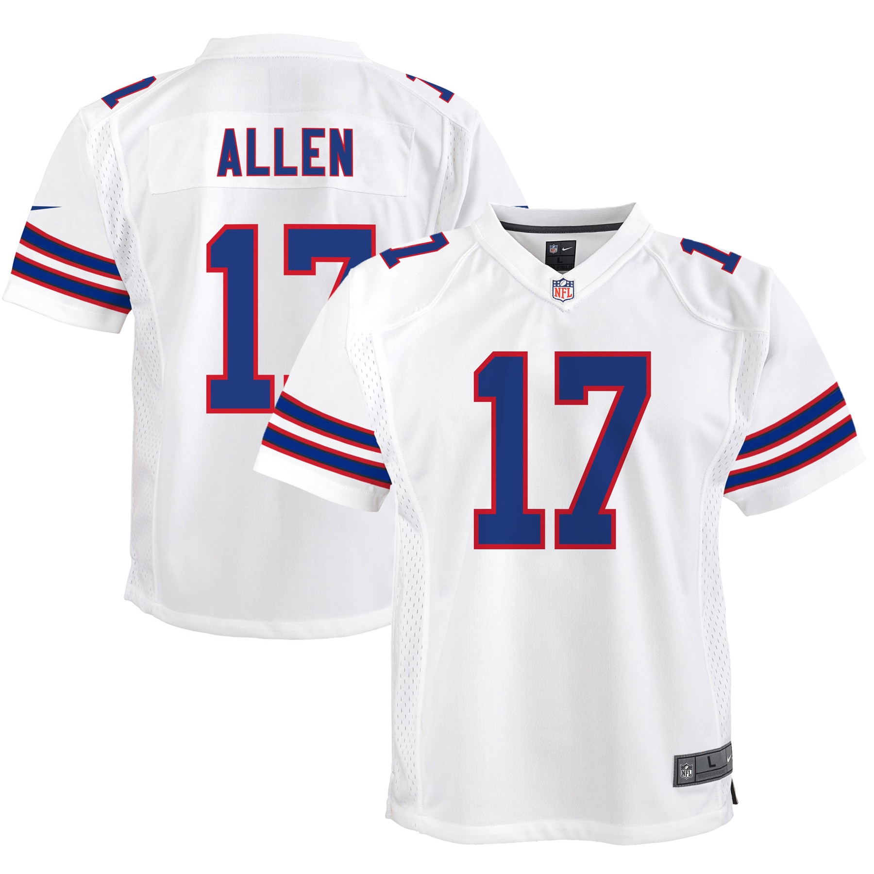 Youth Buffalo Bills Josh Allen White Game Jersey