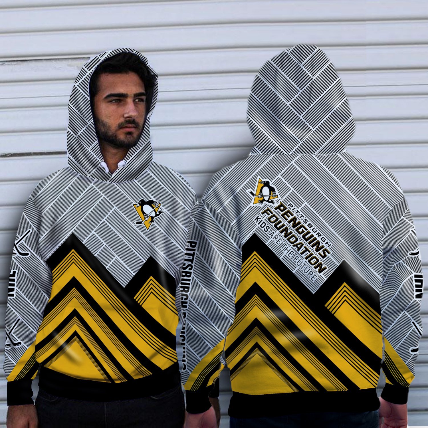 Simple Cross Line Pittsburgh Penguins Hoodie