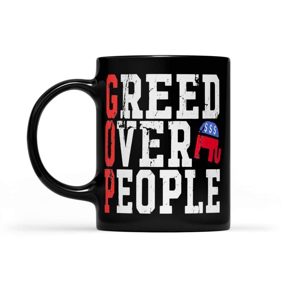 Gop Greed Over People Elephant – Black Mug